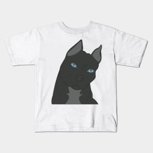 Gray pitbull Kids T-Shirt